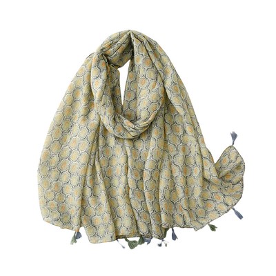 Lady Ethnic Style Sunscreen Shawl Floral Tassel Shawl Scarf Sun-proof Fashion 