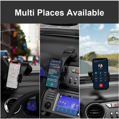 Car Phone Mount Cell Phone Holder Dashboard Windshield Adjustable Universal
