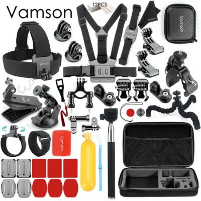 Vamson accessoires pour GoPro Hero 7 6 5 4 sangle de poitrine moto pince