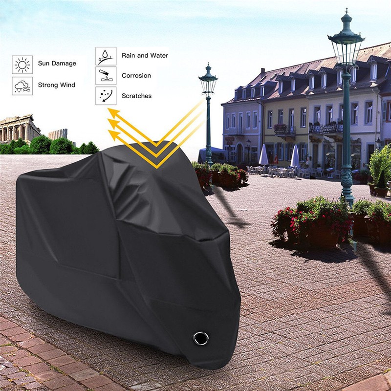 XL Black Waterproof Motorcycle Cover - Fits Harley Sportster 1200/883 & Other Bikes