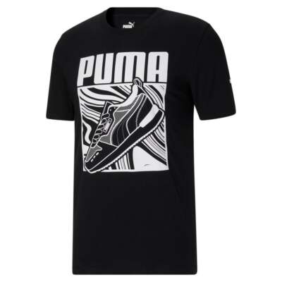 

Puma Rider Comic Graphic Crew Neck Short Sleeve TShirt Mens Size  Casual Tops, Черный, Puma Rider Comic Graphic Crew Neck Short Sleeve TShirt