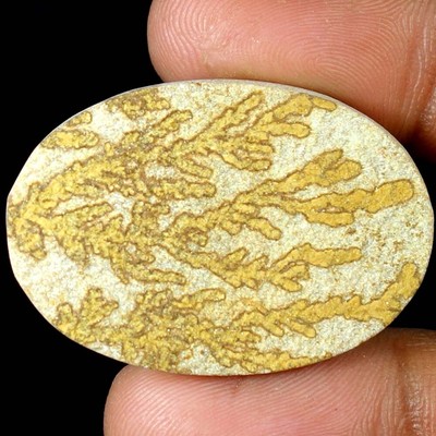 47.10Cts 100% Natural Psilomelane Dendrite Gemstone Oval Cabochon 25x 36x 04mm