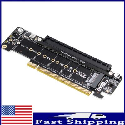 PCIe X16 To X8+X4+X4 M.2 PCIE Adapter PCIE4.0 Support 2280/2260/2242/2230 SSD