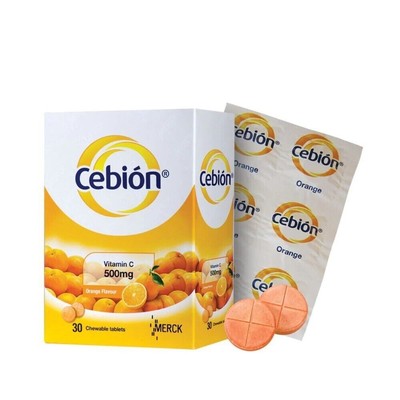 3 x 30's CEBION Chewable Tablets Vitamin C 500mg EXP 2025 Free Ship