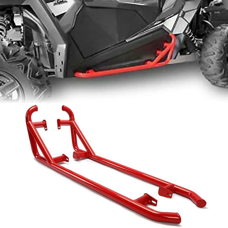 Red Nerf Bars Rock Sliders for 2014-2023 Polaris RZR XP 1000/ Turbo/Turbo S RZR