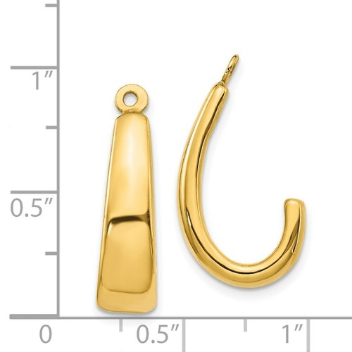 Pre-owned Goldia 14k J Hoop Earring Jackets In Yellow