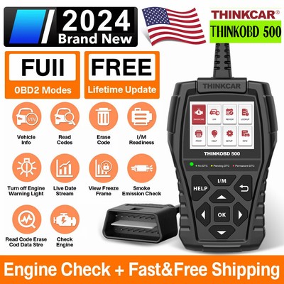 THINKOBD500 Car Check Engine Diagnostic Scanner OBD2 EOBD Fault Code Reader Tool