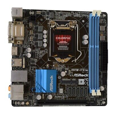 ASRock H97M-ITX/ac Motherboard Mini-ITX Intel H97 LGA1150 DDR3 SATA3 HDMI DVI-D