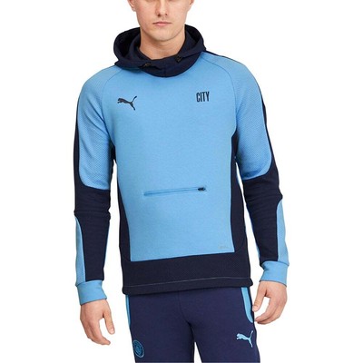 

Пуловер с капюшоном Puma Mcfc Evostripe, мужская повседневная верхняя одежда размера  758707-01, Синий