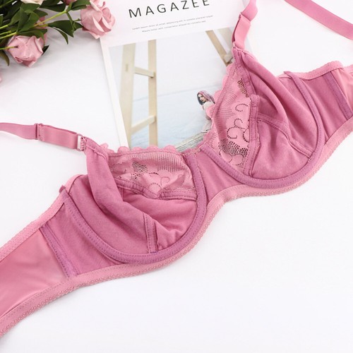 Plus Size for Men Bra Full Cup Bras Sexy Lingerie Lace Sheer Brassiere
