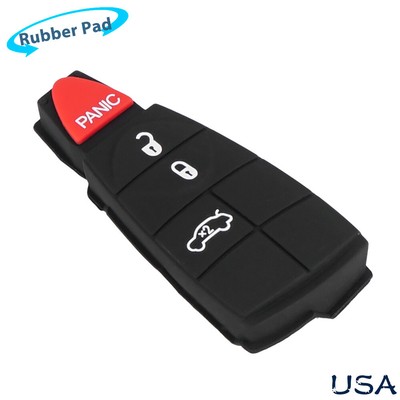For 2008 2009 2010 Jeep Grand Cherokee Commander Rubber Pad Key Fob 4 Button