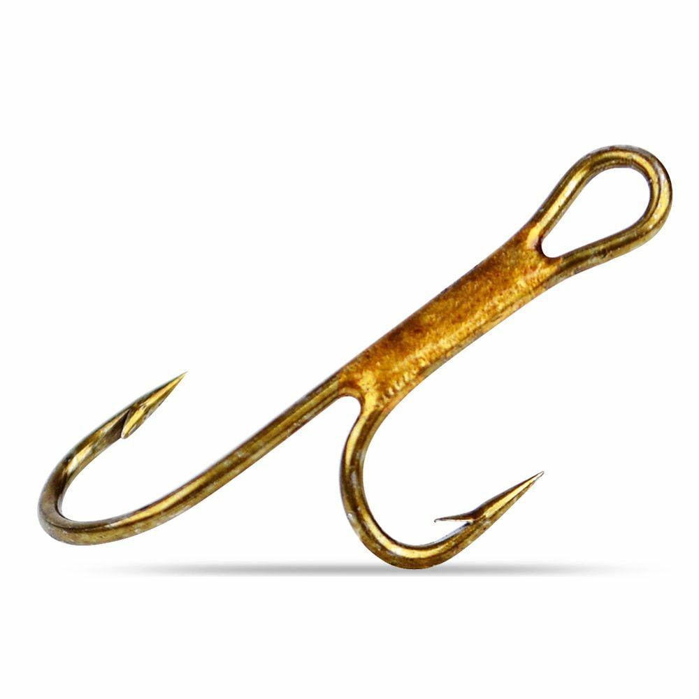 20pcs/lot Double Gold Fishing Hook 1 2 4 6 8 High Carbon Steel