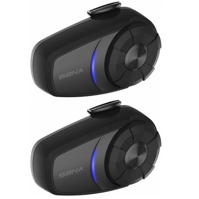 Sena 10S Motorcycle Bluetooth Communication System 4-Way Intercom Dual Kit
