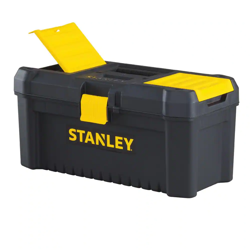 16 in. 2.1 Gallon Essential Tool Box with Lid Organizers Medium and Large Tools