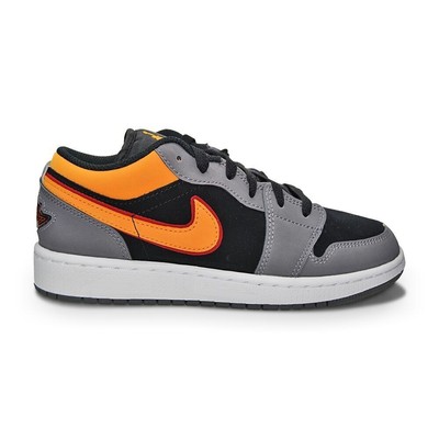 Nike Air Jordan 1 Low SE (GS) FN7671 008 Black Vivid Orange LT Graphite