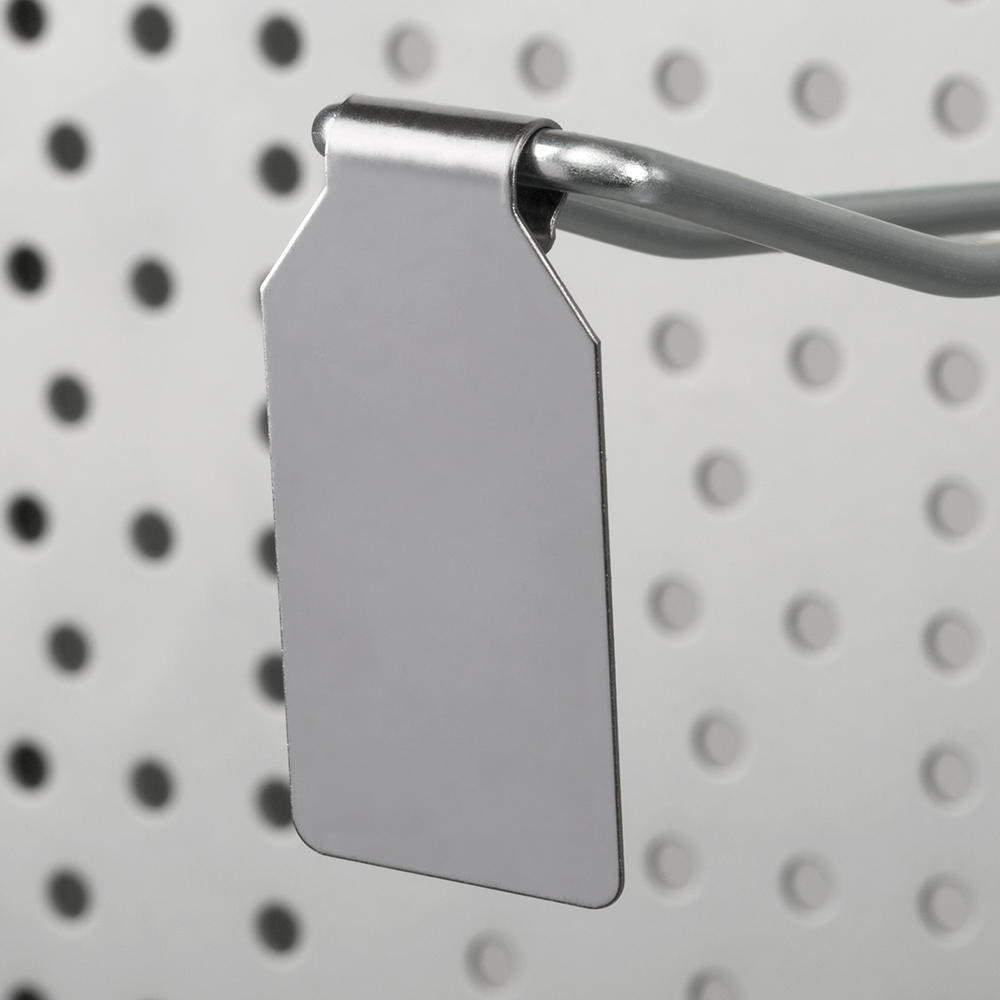 Metal Price Tag for Double Hooks Eurohooks Pegboard Slatwall 27 x 40mm