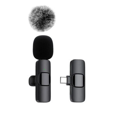 Lavalier Microphone Wireless Audio Video Recording Mini Mic For Android/iPhone