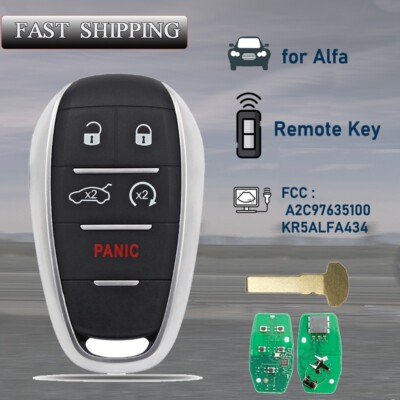 Fit 2017 2018 2019-2022 for Alfa Romeo Giulia Stelvio Remote Transmitter key Fob