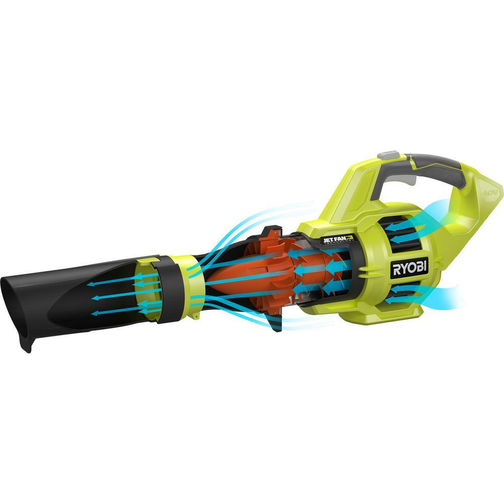 Ryobi Leaf Blower 40-Volt Lithium-ion Cordless 110 MPH Variable-Speed Bare Tool