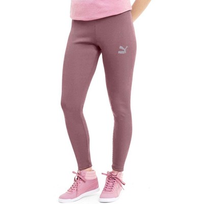 

Puma Classics Ribbed High Rise Athletic Leggings Womens Pink Athletic Casual 597, Розовый, Puma Classics Ribbed High Rise Athletic Leggings