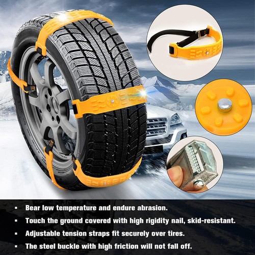 10Pcs Wheel Tire Snow Chains For Car Truck Anti-skid Emergency Winter Universal