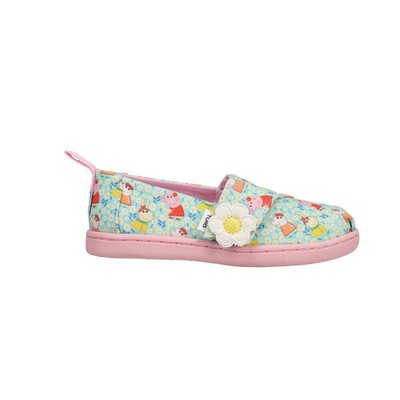 

TOMS Peppa Pig Alpargata X Синие слипоны для девочек на плоской подошве Повседневная обувь для малышей 10017623T, Синий, TOMS Peppa Pig Alpargata X Slip On Toddler