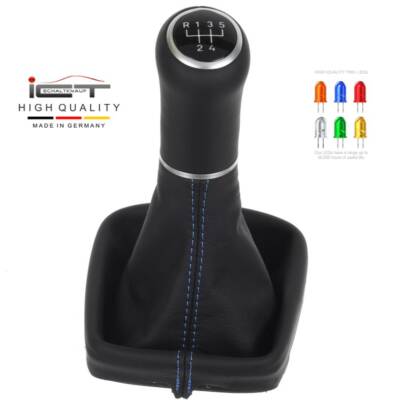 ICT gear shift knob boot  for VW Scirocco 3 Typ 13 LED thread blue D44