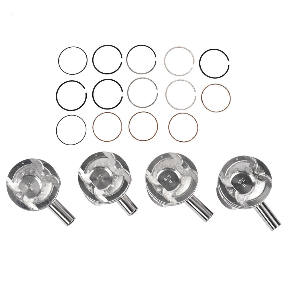 4X Piston & Rings kit For Hyundai Kia Accent Rio 1.6L DOHC 2012-2016 Connecting