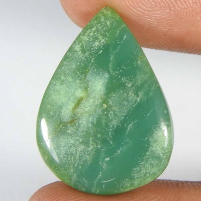 14.15Cts100%Natural Green Chrysoprase Pear Cabochon Loose Gemstone