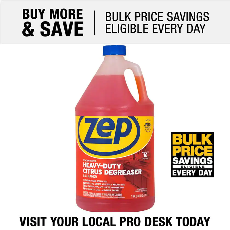 ZEP Heavy-Duty Citrus Scent Degreaser 1 GA Kitchen Liquid Cleaner Bottle