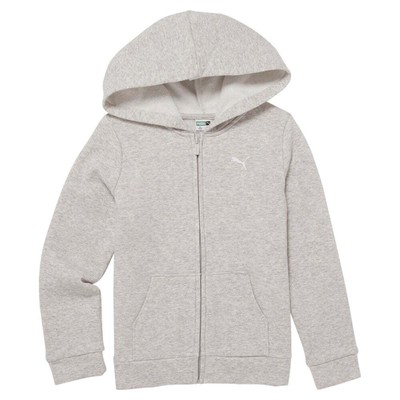 

Puma Fleece Full Zip Hoodie Infant Girls Size  Повседневная верхняя одежда 857250-01, Grey, Puma Fleece Full Zip Hoodie Infant