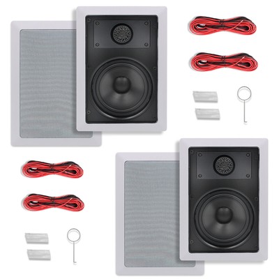 Herdio 5.25'' 400W In Wall/Ceiling Speaker Stereo Flush Mount Home Kitchen 4 Pcs