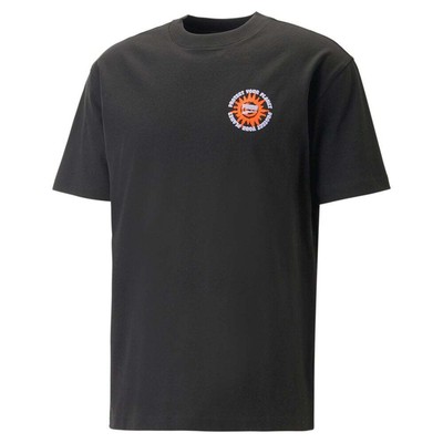 

Футболка Puma Downtown с круглым вырезом и короткими рукавами, мужские повседневные топы размера, Черный, Puma Downtown Graphic Crew Neck Short Sleeve T-Shirt