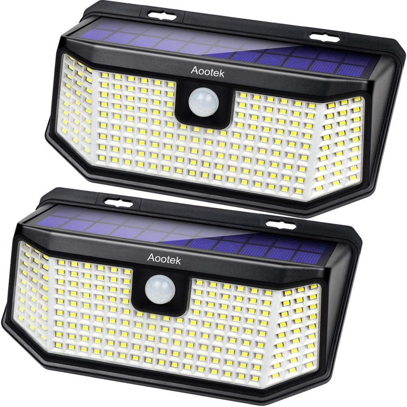 182 Led Solar Outdoor Motion Sensor Lights Upgraded Solar Panel To 15.3 In2,3