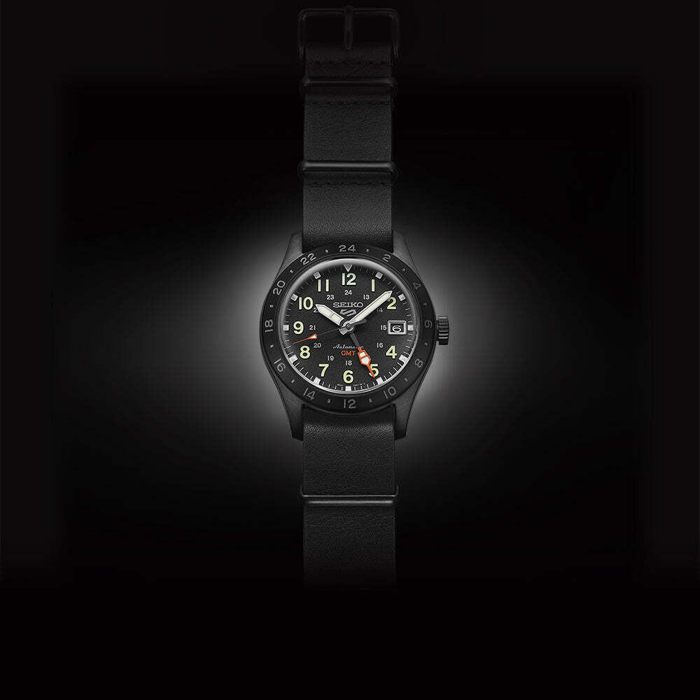 Pre-owned Seiko Psl  5 Sports Sbsc013 Field Sports Gmt Mechanical Automatic Watch 39.4mm