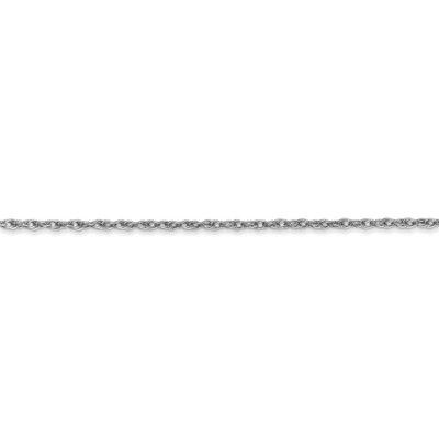 Pre-owned Skyjewelers Real 14kt White Gold 14 Inch 1.3mm Heavy Baby Rope With Lobster Clasp Chain