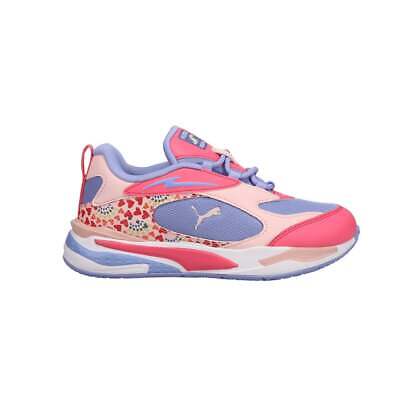Puma RsFast Rainbow Sunset Graphic Lace Up  Youth Girls Pink, Purple Sneakers Ca