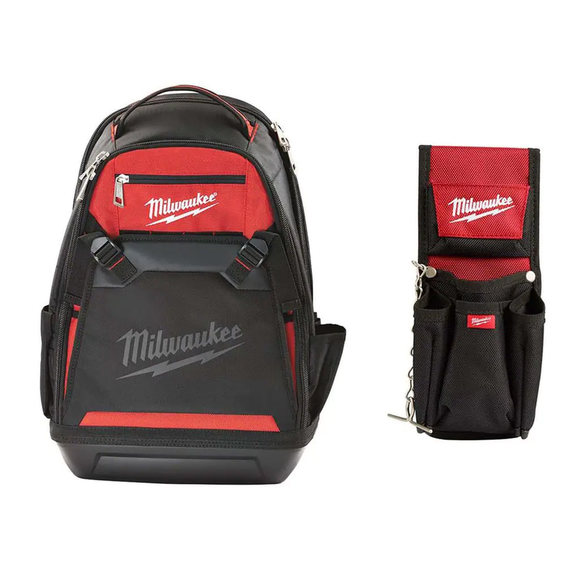 Jobsite Backpack with 7-Pocket Compact Utility Pouch 10 In. 