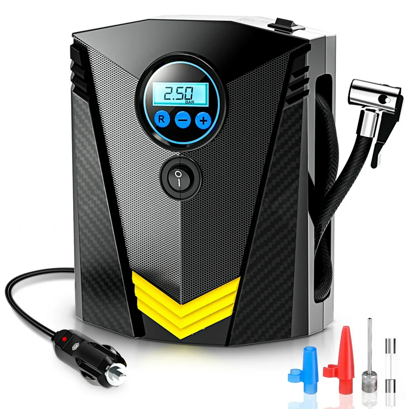 Tire Inflator, Portable Air Compressor for Car, Auto Air Pump with LED Light Gau