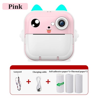 Child Camera 2.4inch IPS Screen Instant Photo Printing Camera Educational Toys