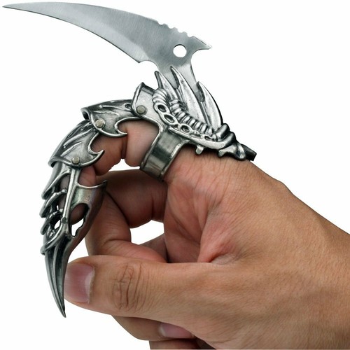 Reaver Finger Claw Silver Stainless Steel Metal Blade Knife