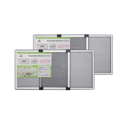 Adjustable Sliding Window Screen Horizontal 15.74 ''h X 2140''w 2 Packs Expand