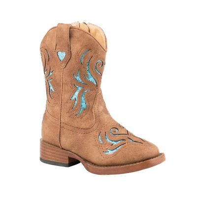 

Roper Glitter Breeze Inlay Square Toe Cowboy Toddler Girls Brown Casual Boots 0, Коричневый, Roper Glitter Breeze Inlay Square Toe Cowboy Toddler