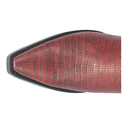 Pre-owned Dingo Athena Lizard Print Snip Toe Cowboy Womens Red Casual Boots Di241-600