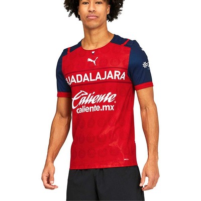 

Мужская футбольная майка Puma Chivas 22 Alternative Replica с круглым вырезом и короткими рукавами, Красный, Puma Chivas '22 Alternative Replica Crew Neck Short Sleeve Soccer