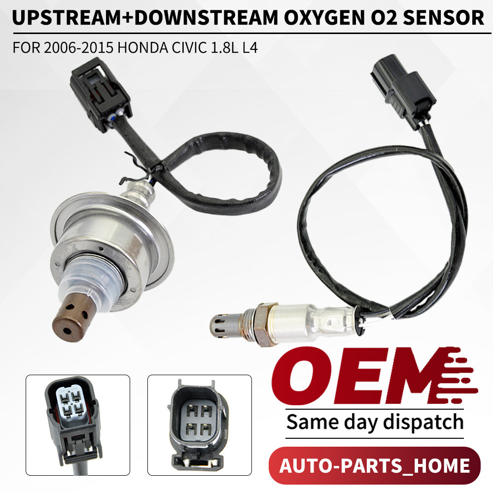 2PCS Oxygen O2 Sensor Upstream+Downstream For Honda Civic 1.8L 234-9124 234-4350