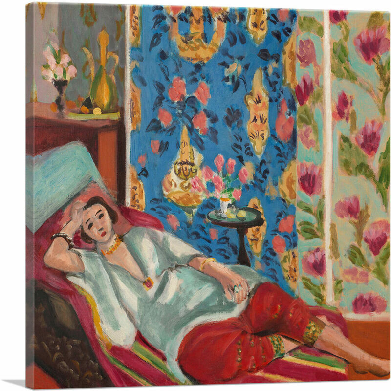 Artcanvas Odalisque In Red Trousers 1921 Canvas Art Print By Henri Matisse