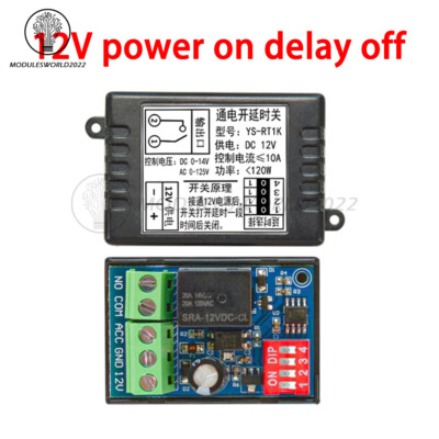 DC12V Car Time Delay Relay Module Trigger Delay On/Off Delay Switch Module US
