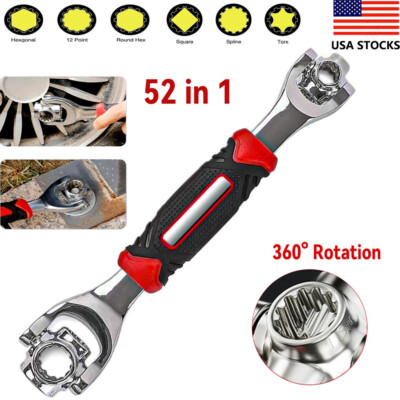52 in 1 Universal Wrench Adjustable Tools Multi-Function Socket Tiger Spanners