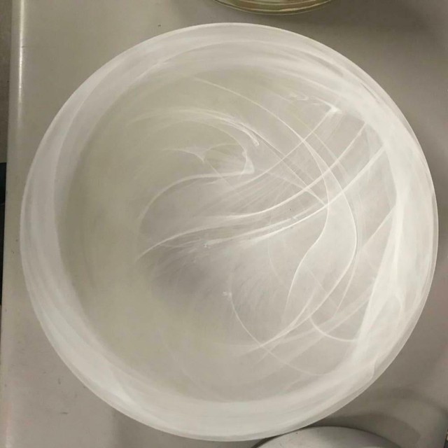 Oyster ceiling light glass cover marble diffuser replacement | Ceiling